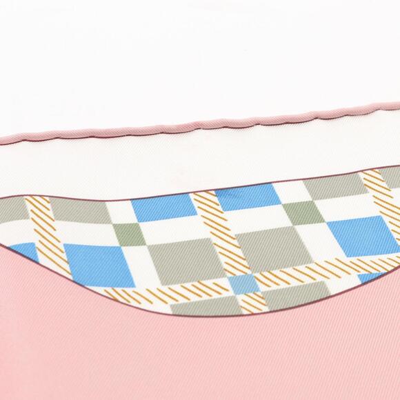 HERMES Pink Silk Scarf - Picture 8 of 9